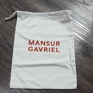 Mansur Gavriel White Drawstring Dust Bag